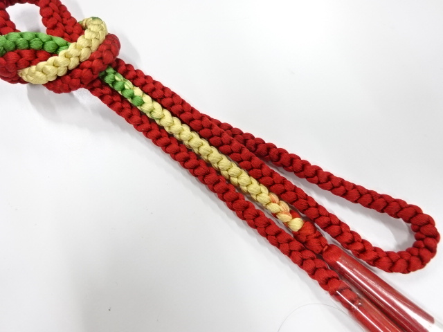 未使用品　正絹　手組帯締め